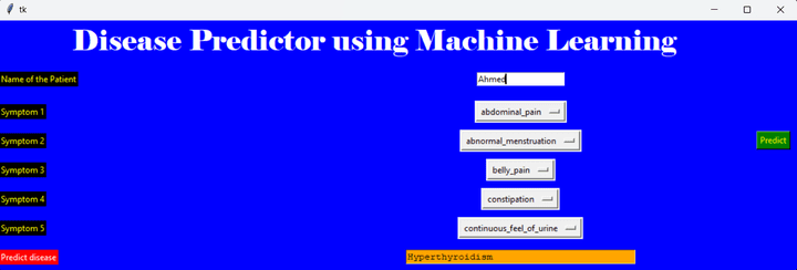 predict disease by machine learning