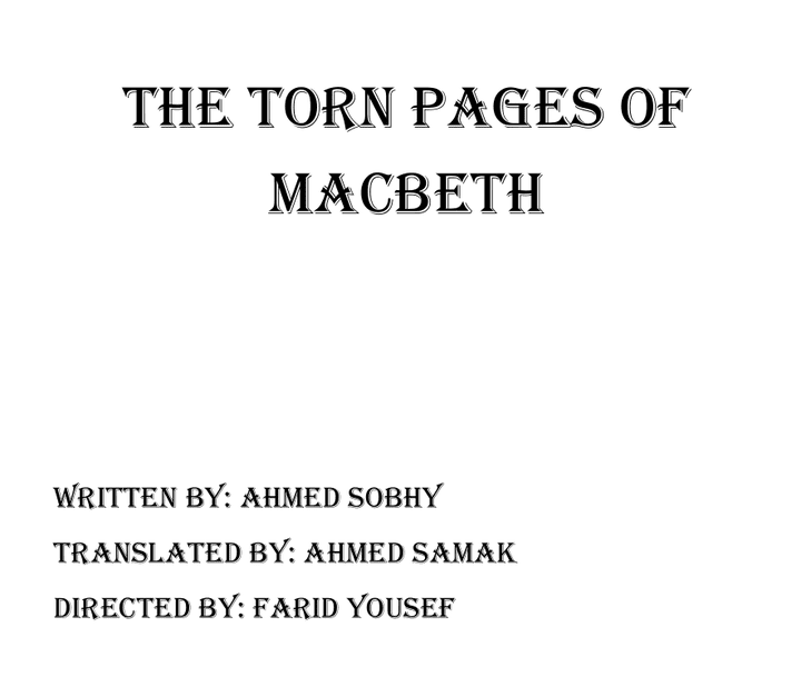 The torn Pages of Macbeth