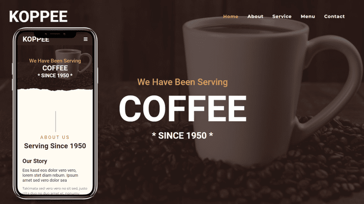 coffee shop website