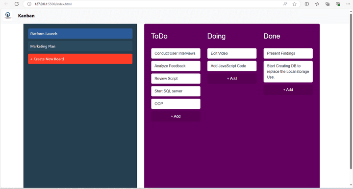 Kanban Task Management