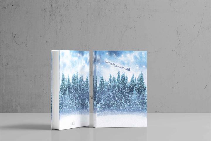 Notebook Cover's Artwork: "Illustrated Christmas Trees"