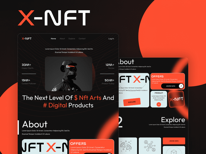 X-NFT Nft Marketplace Ui design