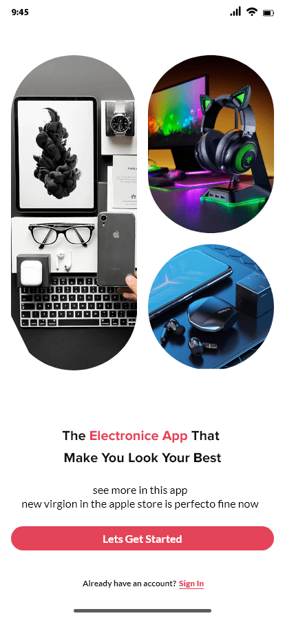 electronics shopping app