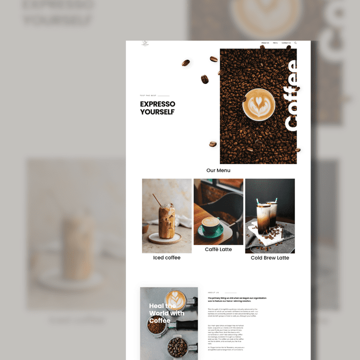 Coffee shop website