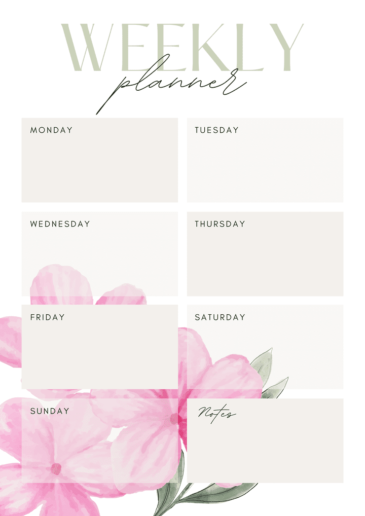 weekly planner