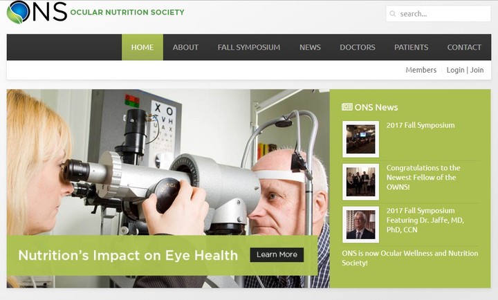 Ocular Nutrition Society -  medical website