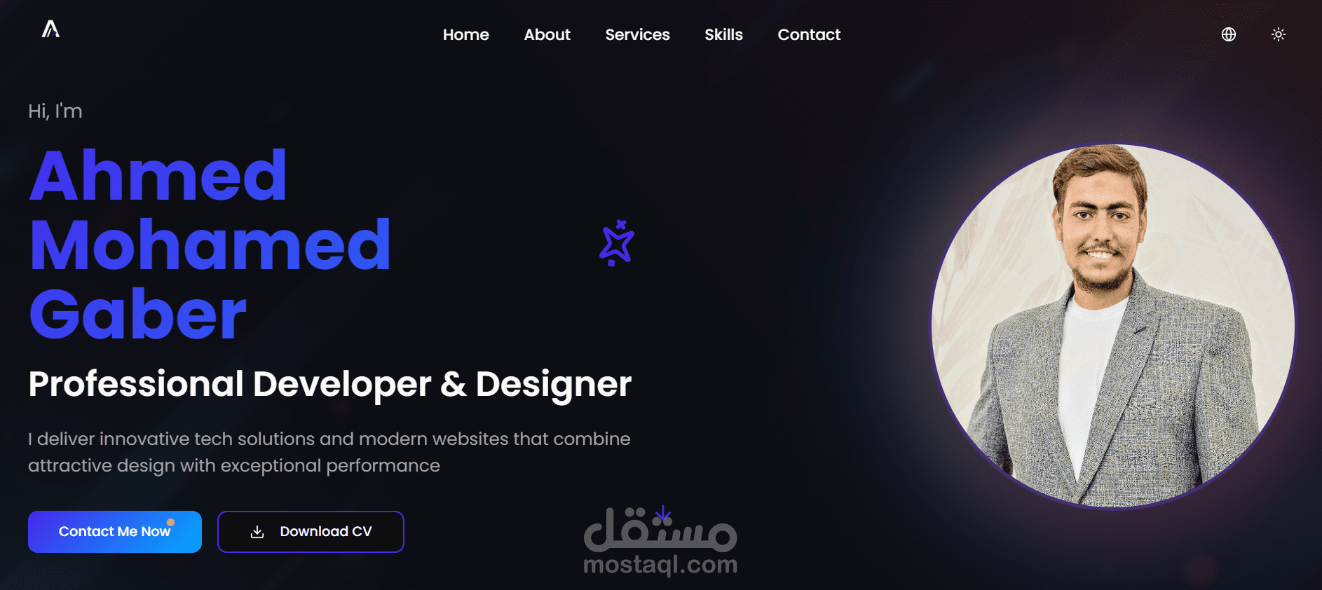 تصميم وتطوير موقع شخصي [Personal Portfolio Website]