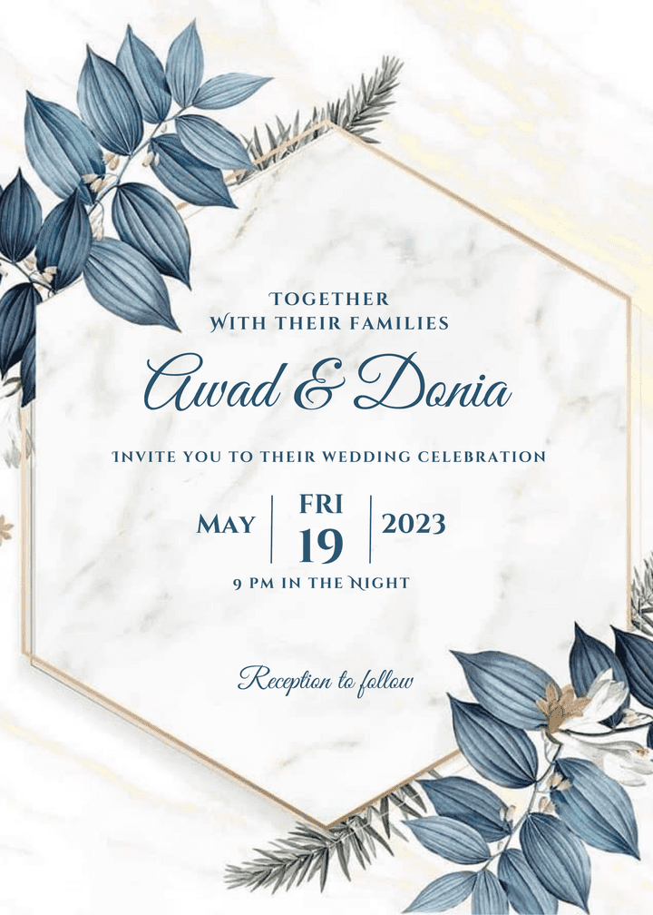 Invitation for wedding party