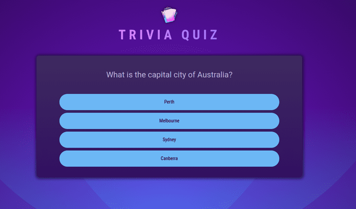 Trivia Quiz Game