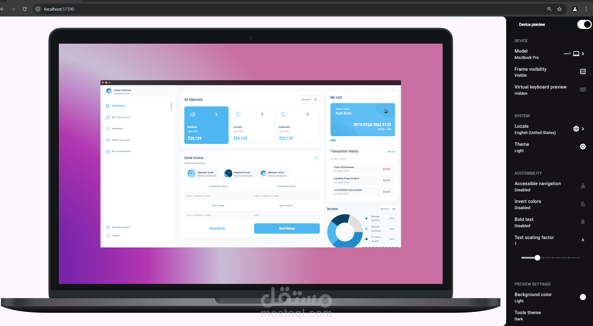 Adaptive DashBoard