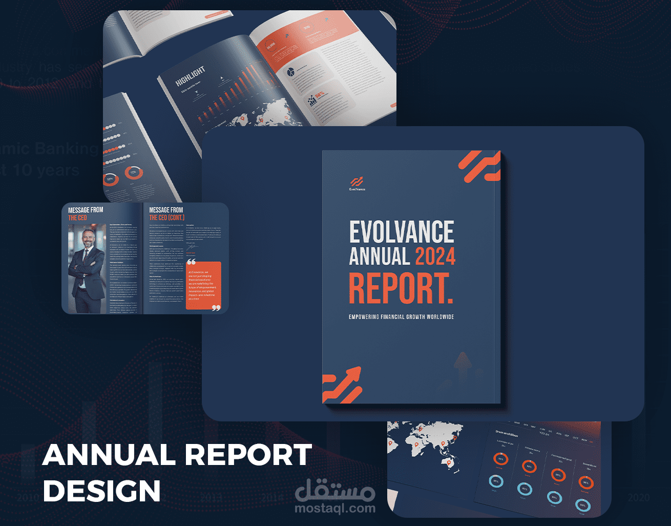 تصميم تقرير سنوي  باستخدام برنامج ادوبي انديزاين  Annual Report By Adobe indesign