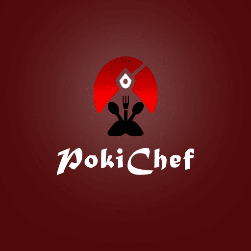 PokiChef Food Cart Logo