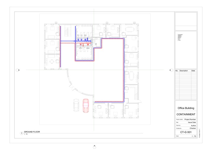 Shop drawing of an office building using REVIT