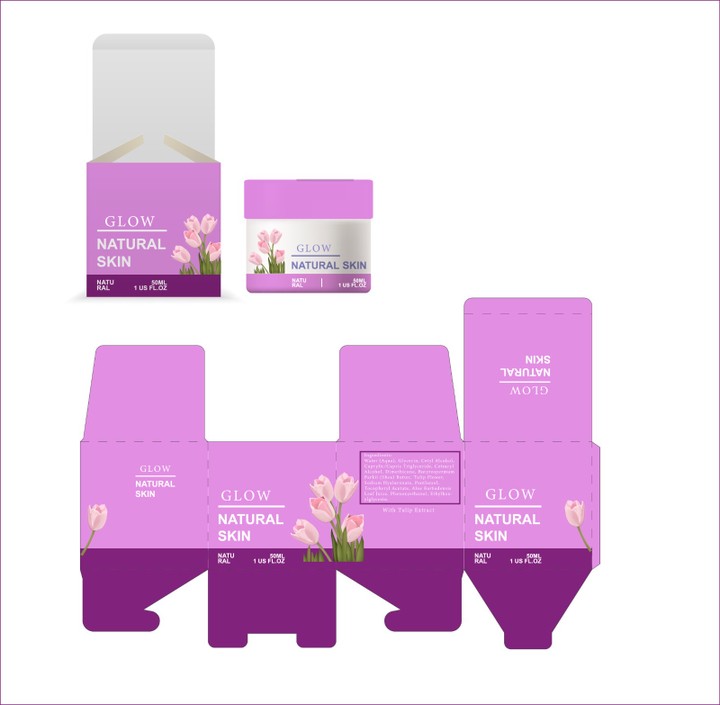 تصميم packagingل skin care product على illustrator