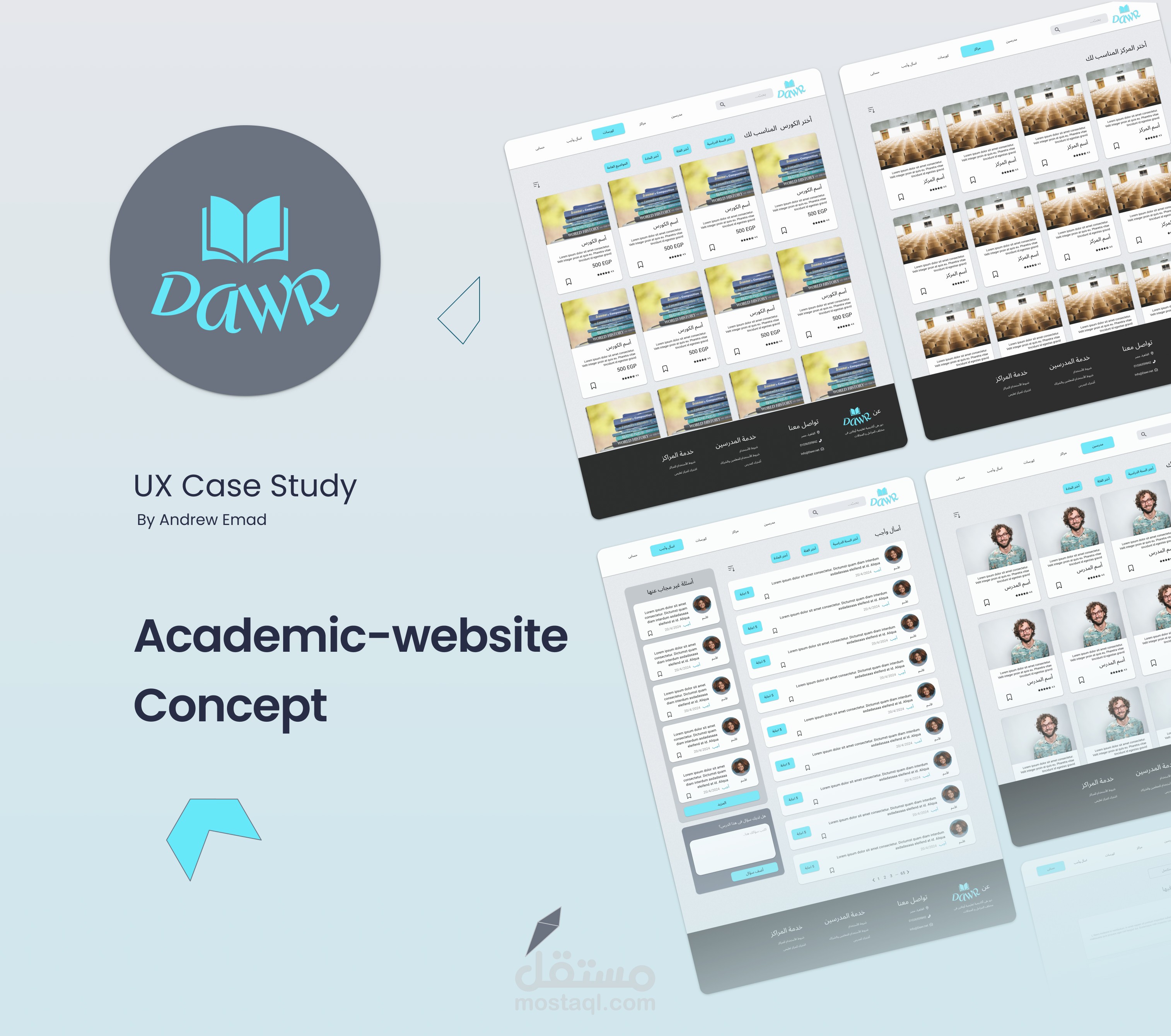 Dawr Academic - Website Concept Figma (UI/UX) Design