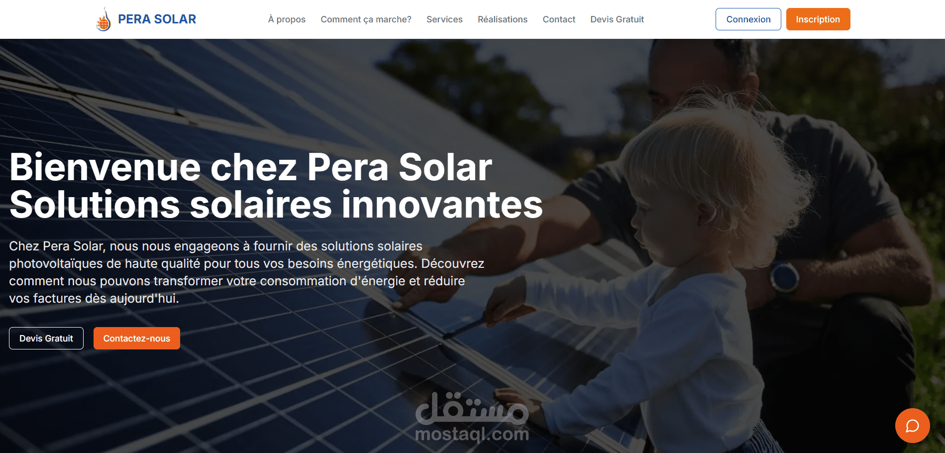 Projet : Développement d’un site vitrine pour une entreprise d’énergie solaire – Développé from scratch avec React