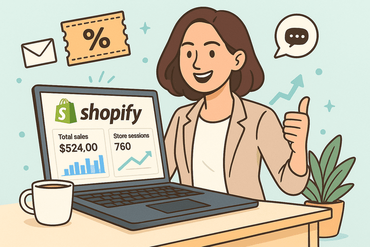 مديرة متجر إلكتروني على منصة Shopify