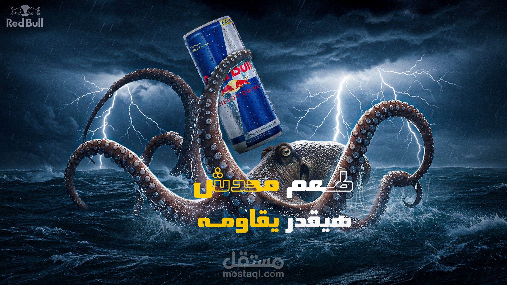 تصميم لشركة ريد بول للمشروبات