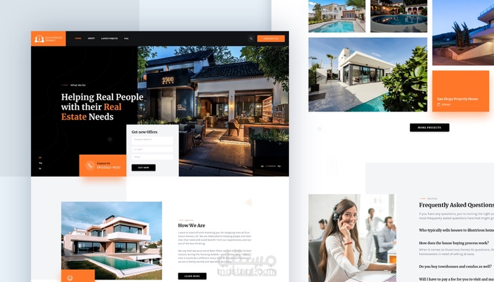 بناء موقع Landing Page مودرن بـ HTML5/CSS3 مع أنيميشن.