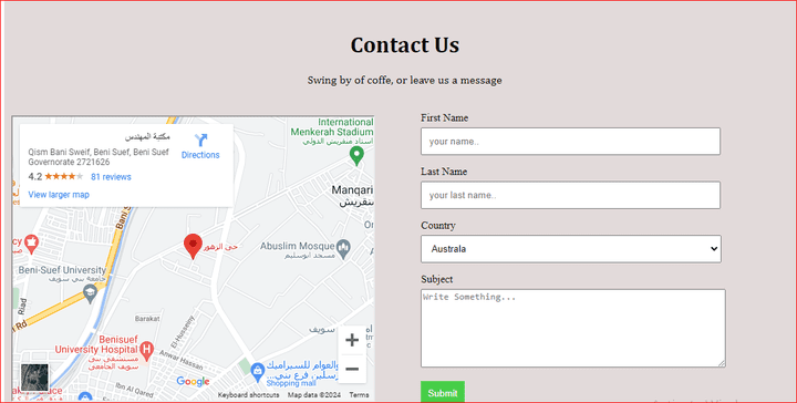 map contact us