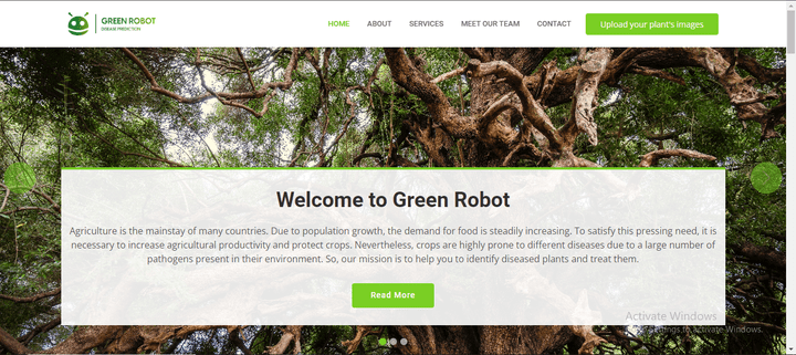 Green Robot: Plant Disease Diagnostic Website | موقع لتشخيص أمراض النباتات