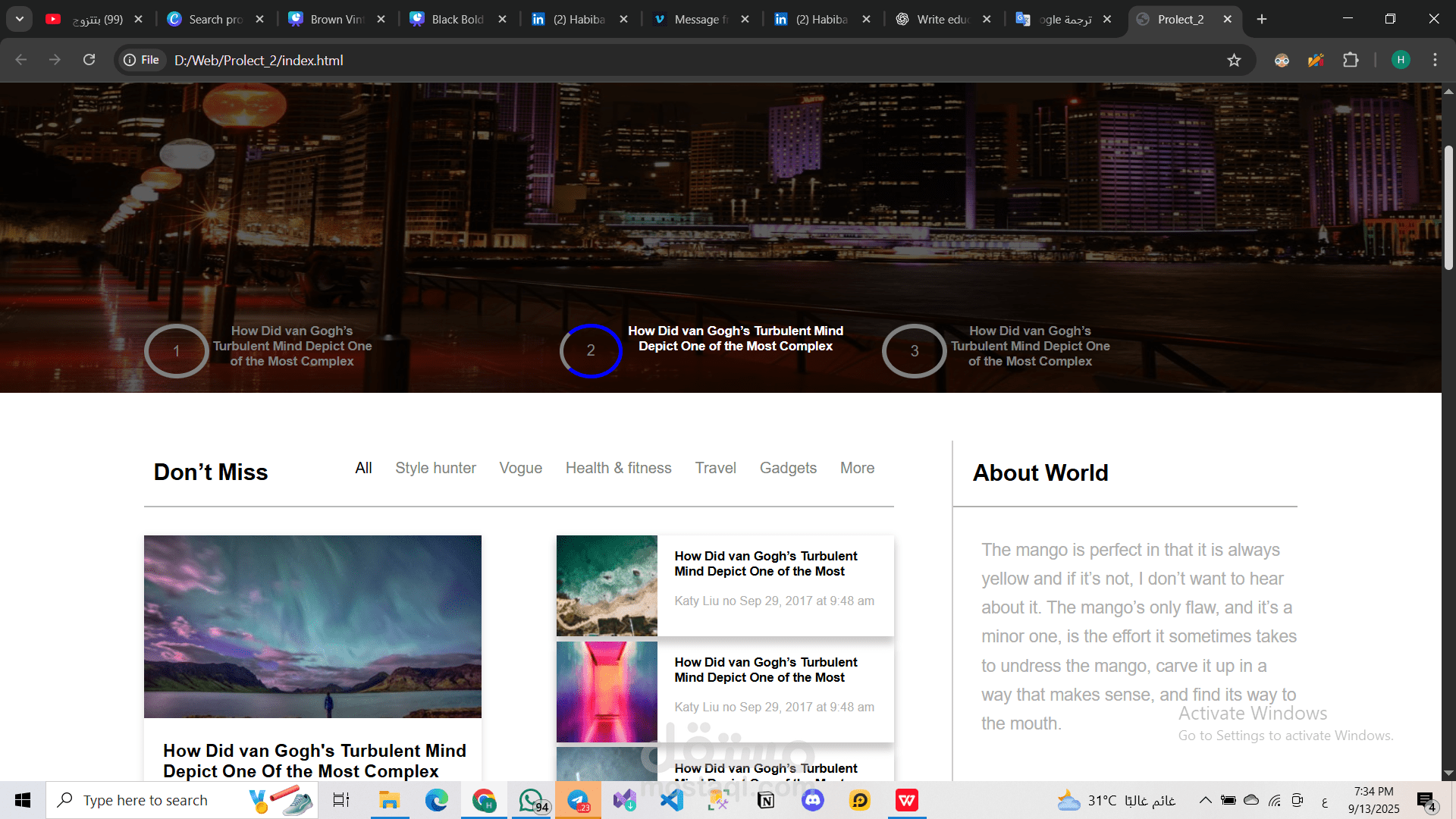 News & Blog Template