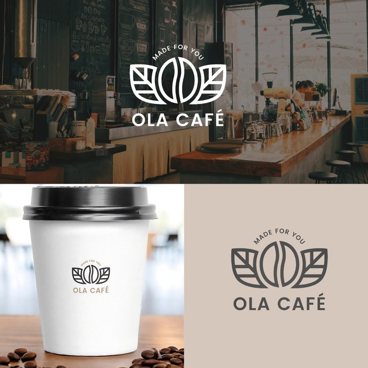 يجسد شعار Ola Café بأناقة جوهر تجربة المقهى الترحيبية والمريحة