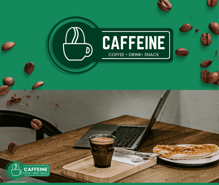 تصميم هوية لكافيه Caffeine