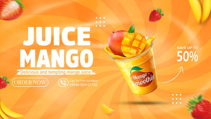 Mango Juice Social Media Banner Design