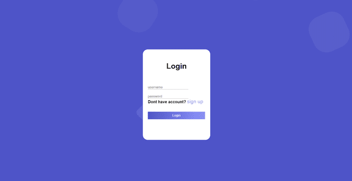 simple login page