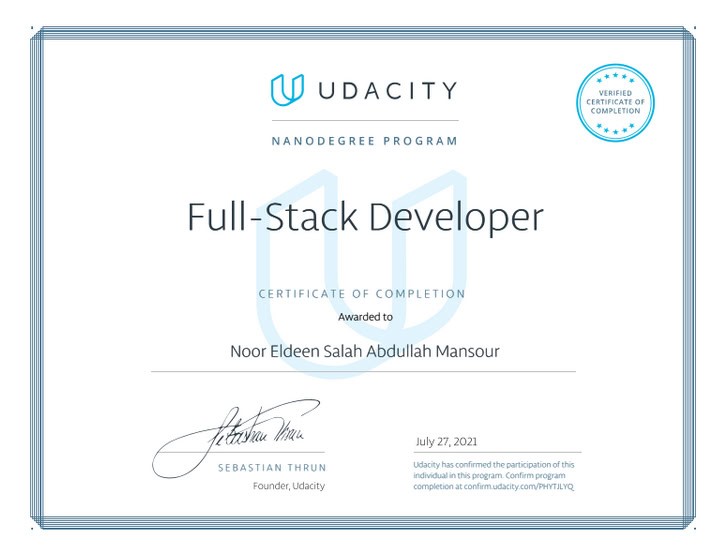 Udacity's Full-Stack Web Development Nanodegree Projects