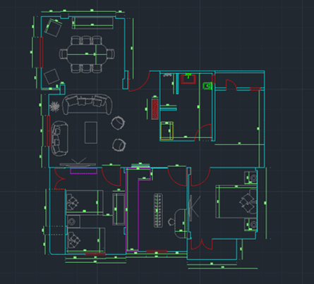 رسومات معماريه هندسيه 2D