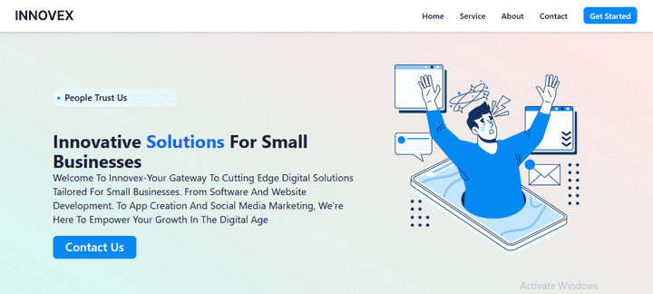 innovex - landing page