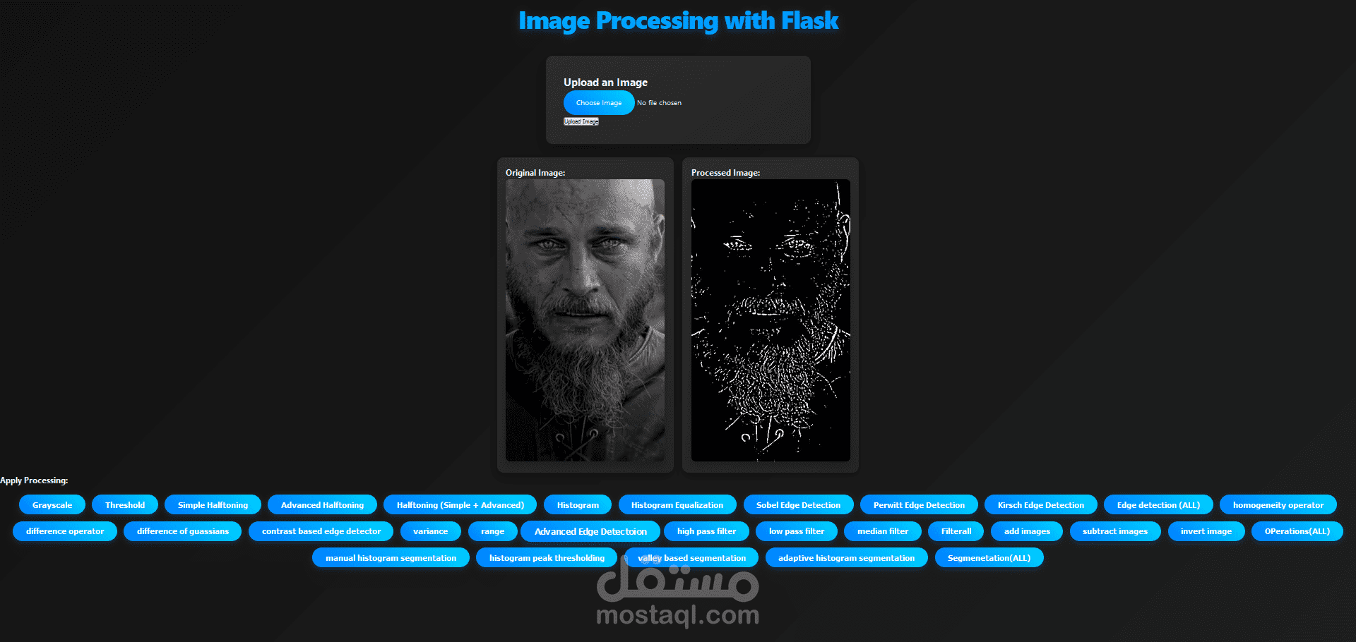 Flask-Based Image Processing App