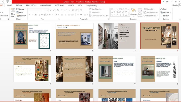 Moroccan style PowerPoint