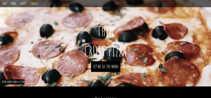 Pizza Restaurant Website | HTML & CSS