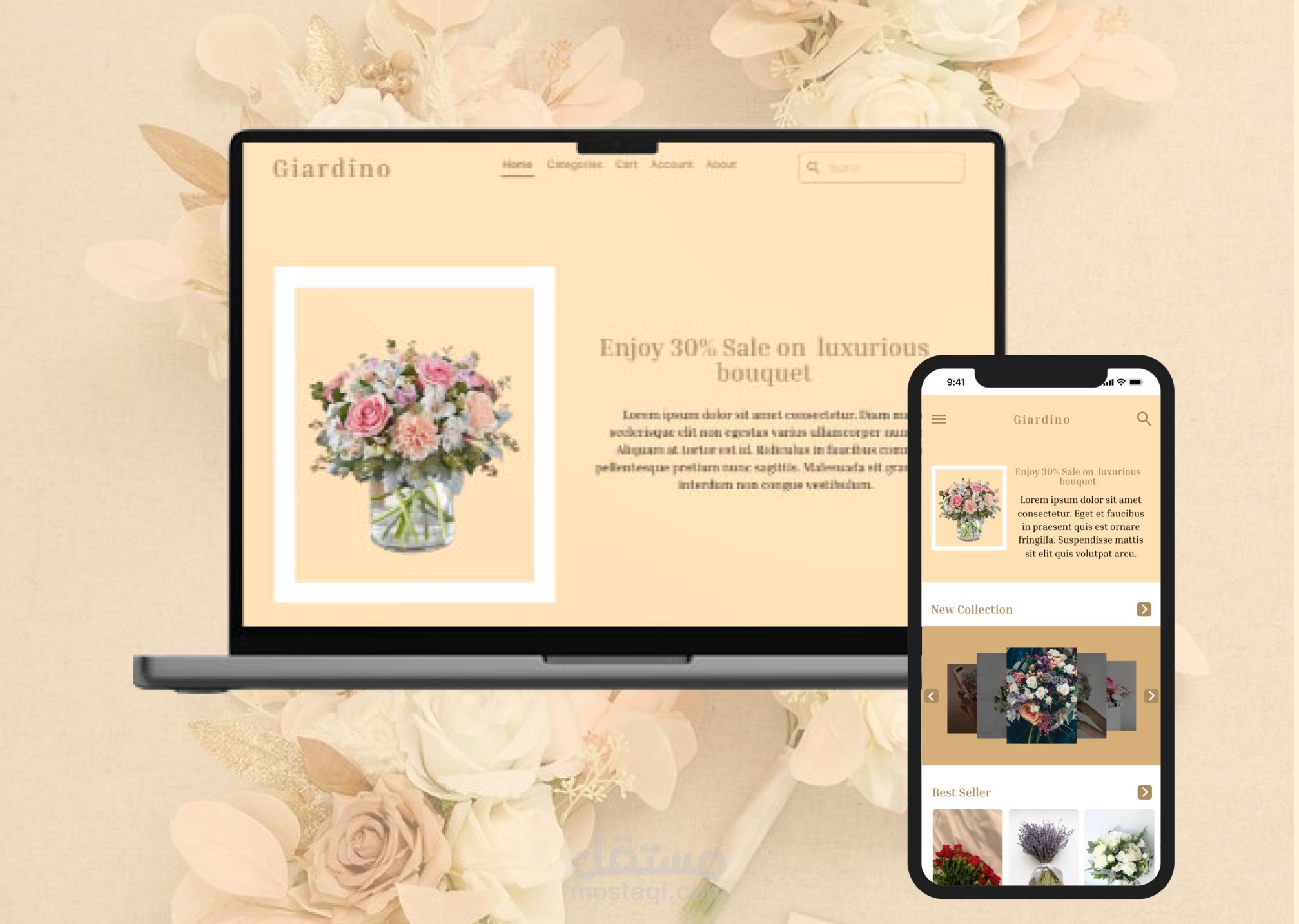 Gardino is a website for florist