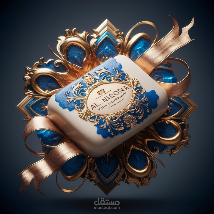 شعار شركة صابون تسمي ألمرونة Logo of a soap company called Al-Marona