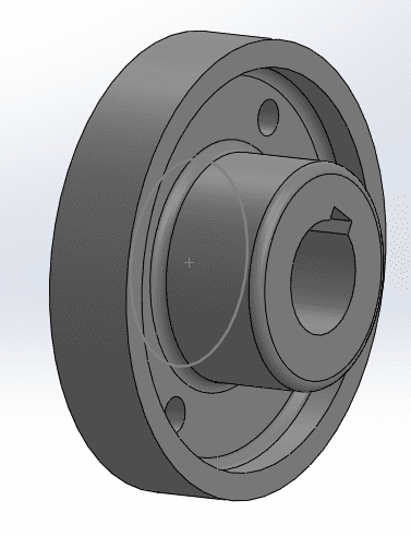 رسم flange coupling مع التجميع على برنامج solidworks