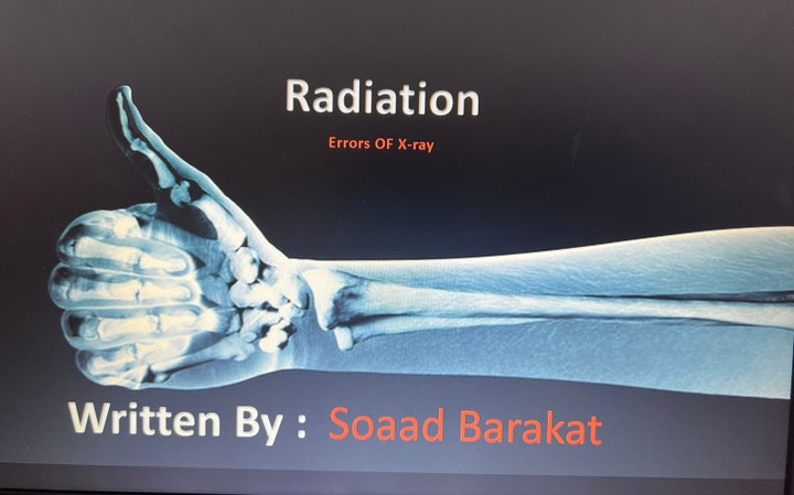 Radiation and errors of x-ray