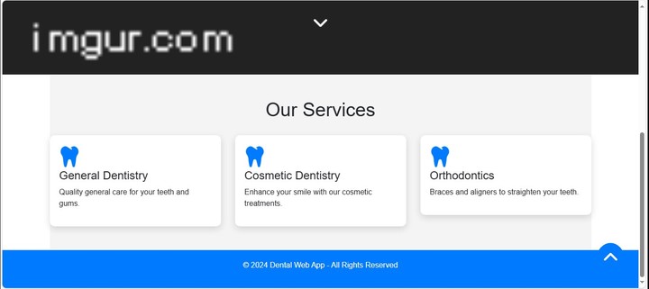 تطبيق ويب لعيادة الأسنان Dental Web App