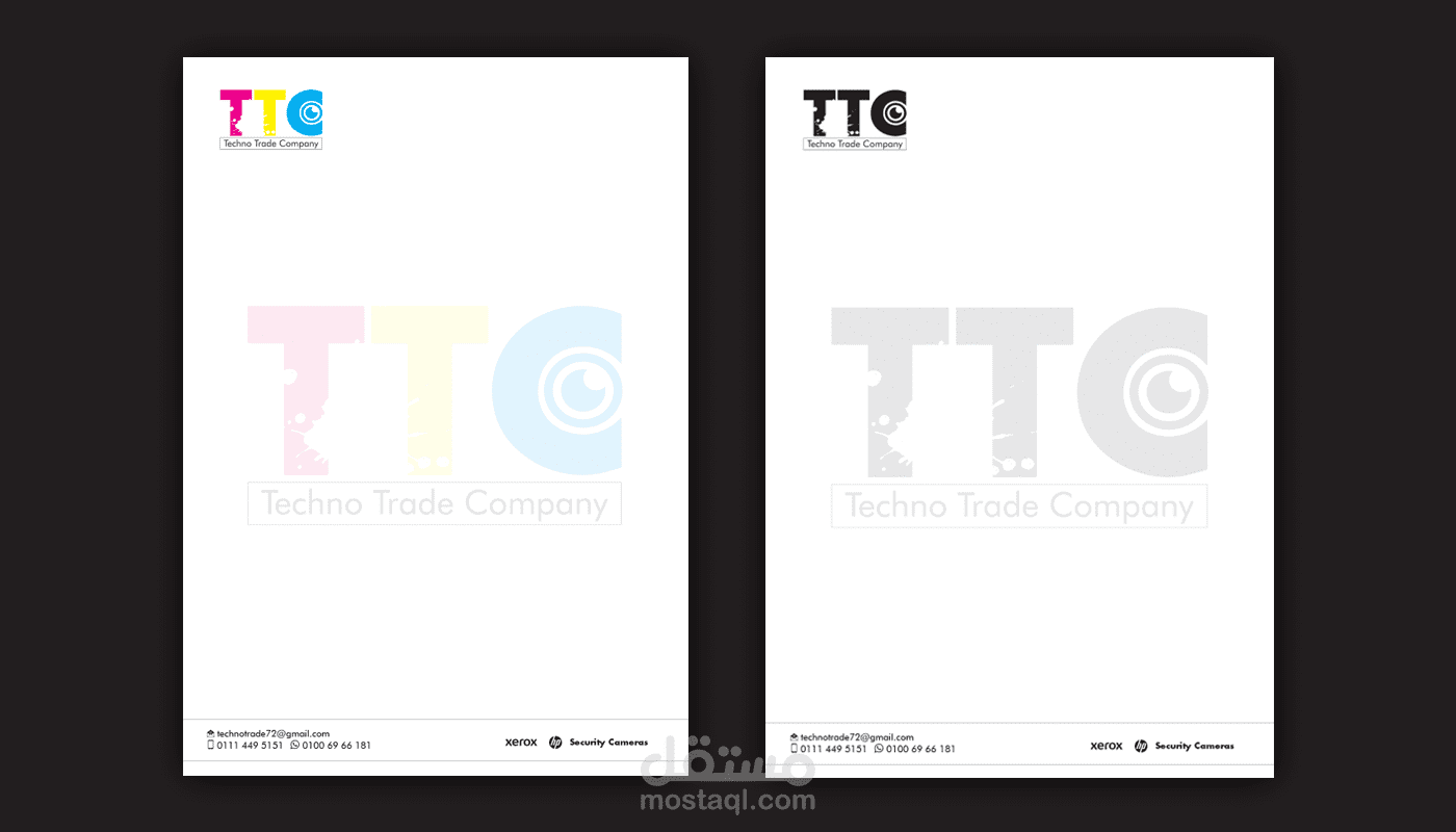 Techno Trade Company Logo - Business card - Letter Head