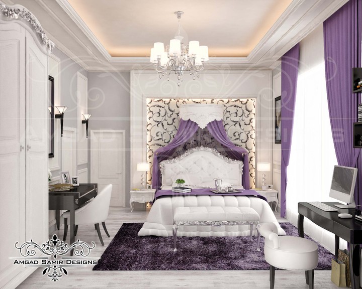 تصميم داخلي لغرفة نوم في السعودية