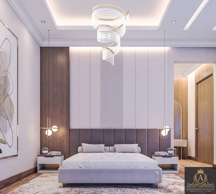 تصميم غرفة نوم رئيسية لفيلا بالسعودية - الرياض