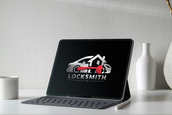 تصميم شعار لصانع و مصلح الإقفال للبيوت والسيارات locksmith