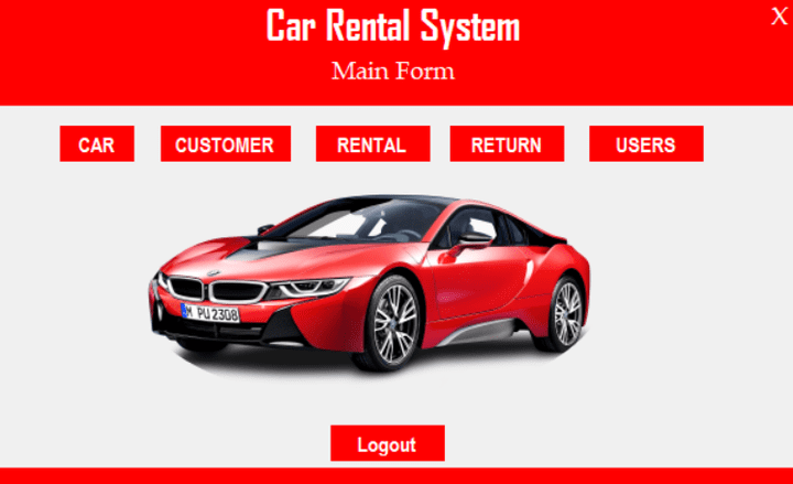 Car rental Application