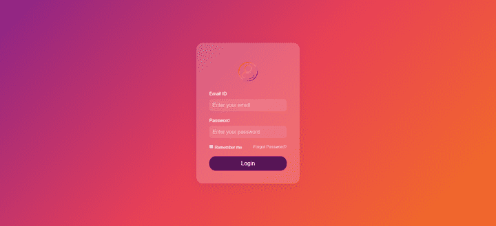 تصميم صفحه تسجيل دخول login page