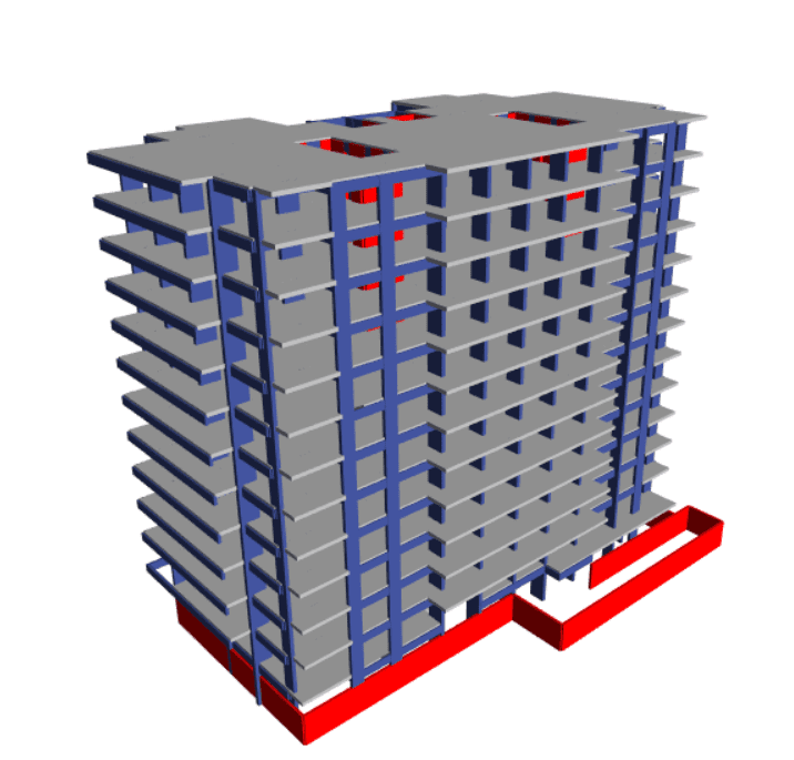 تصميم برج سكني علي SCI Etabs