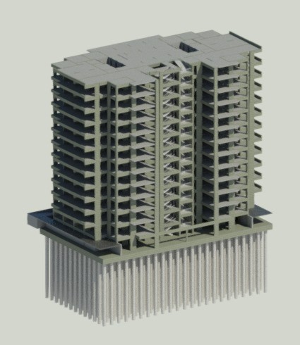 3d Model of Residential building on Revit