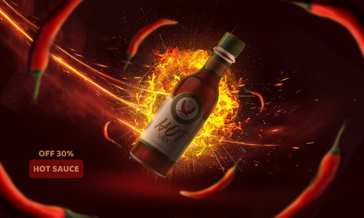 اعلان لمنتج HOT SAUCE